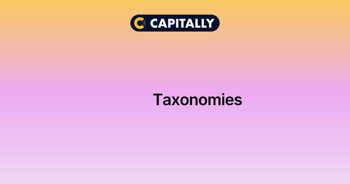 Learn About Taxonomies in Capitally - Complete Guide | Capitally